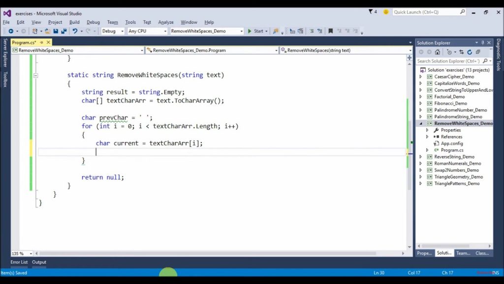 Process of C# remove spaces from string